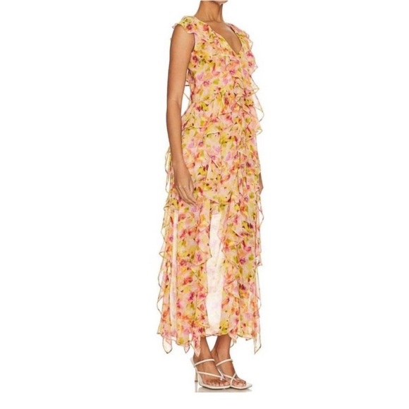 NWT MISA Los Angeles Claudita Dress in Golden Flora - Picture 3 of 15